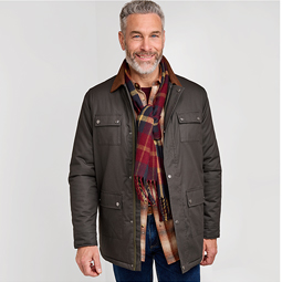 Pegasus Fleece Lined Showerproof Wax Look Barn Jacket - MA353